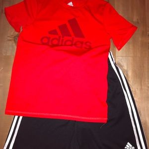 Boys Adidas shorts and shirt